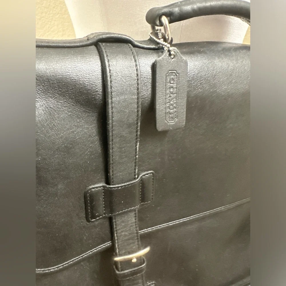 Vintage Coach Black Madison Messenger/Briefcase Bag